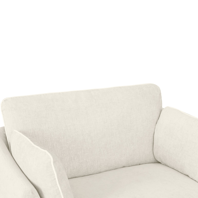 Chaise longue rembourrée 51,2 po Stetson, Beige