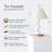 Squiggle 22" LED Table Lamp with Twisting Base and Ivory Empire Shade-98278478