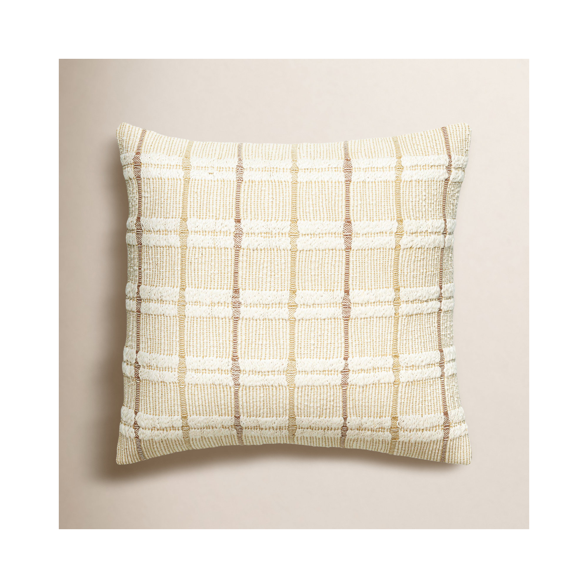 Gayla Textured Throw Pillow, 18" x 18", Down