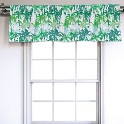 Sateen Floral Ruffled Window Valance