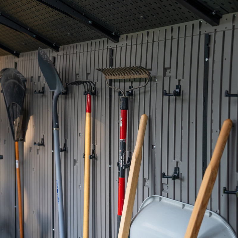 Lifetime 20 Ft. X 8 Ft. High-density Polyethylene (plastic) Outdoor Storage Shed With Steel-reinforced Construction