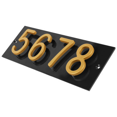 Colourtree Personalized 4-Digit Floating House Numbers Horizontal Street Address Wall Plaque – Custom Horizontal Outdoor Home Sign