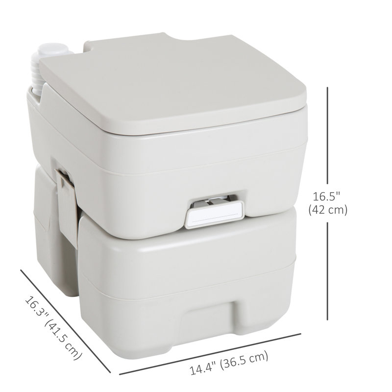 Toilette d'extérieur portative amovible de 2,6 gallons par pièce (siège inclus)