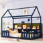 Lit simple avec lumière DEL, structure en bois, bibliothèque de rangement et garde-corps pour la sécurité et le confort des enfants-1205937698