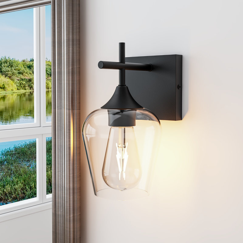Éclairage pour meuble-lavabo Siordia, Noir, 1 Light, 5" W