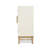 Venice - 4-Door Credenza - White, Natural Finish