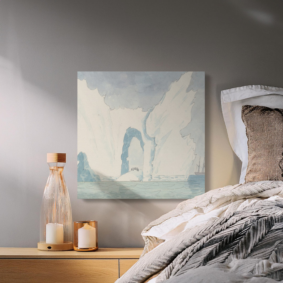 Arctic Iceberg Canvas Wall Art, Watercolor Painting Print, Gallery Wrapped Canvas, Ready to Hang, Home Decor, Coastal Art, Statement Piece