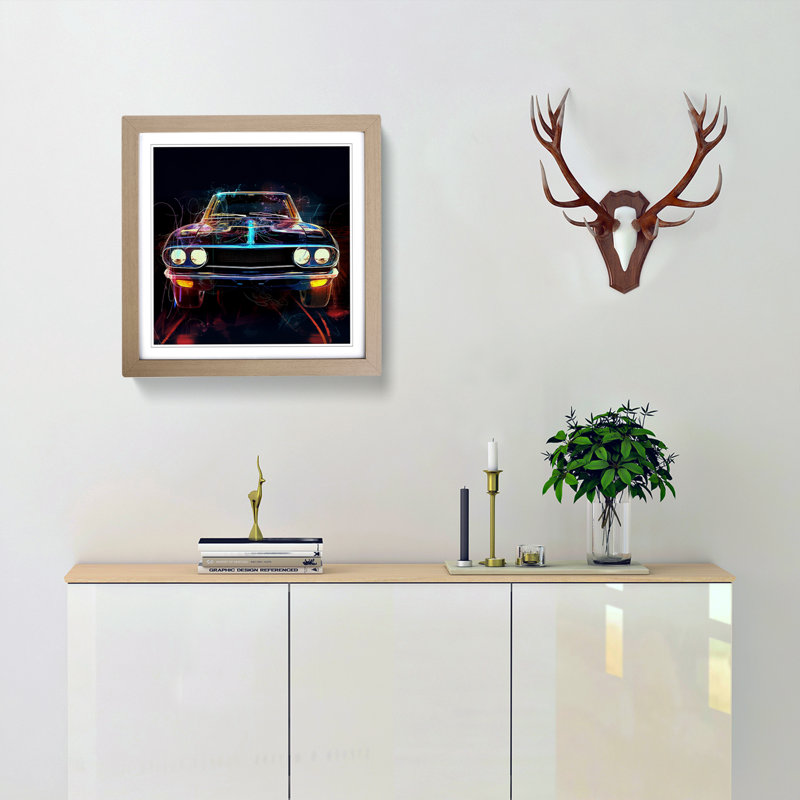 Single Picture Frame Print on Wood, Oak