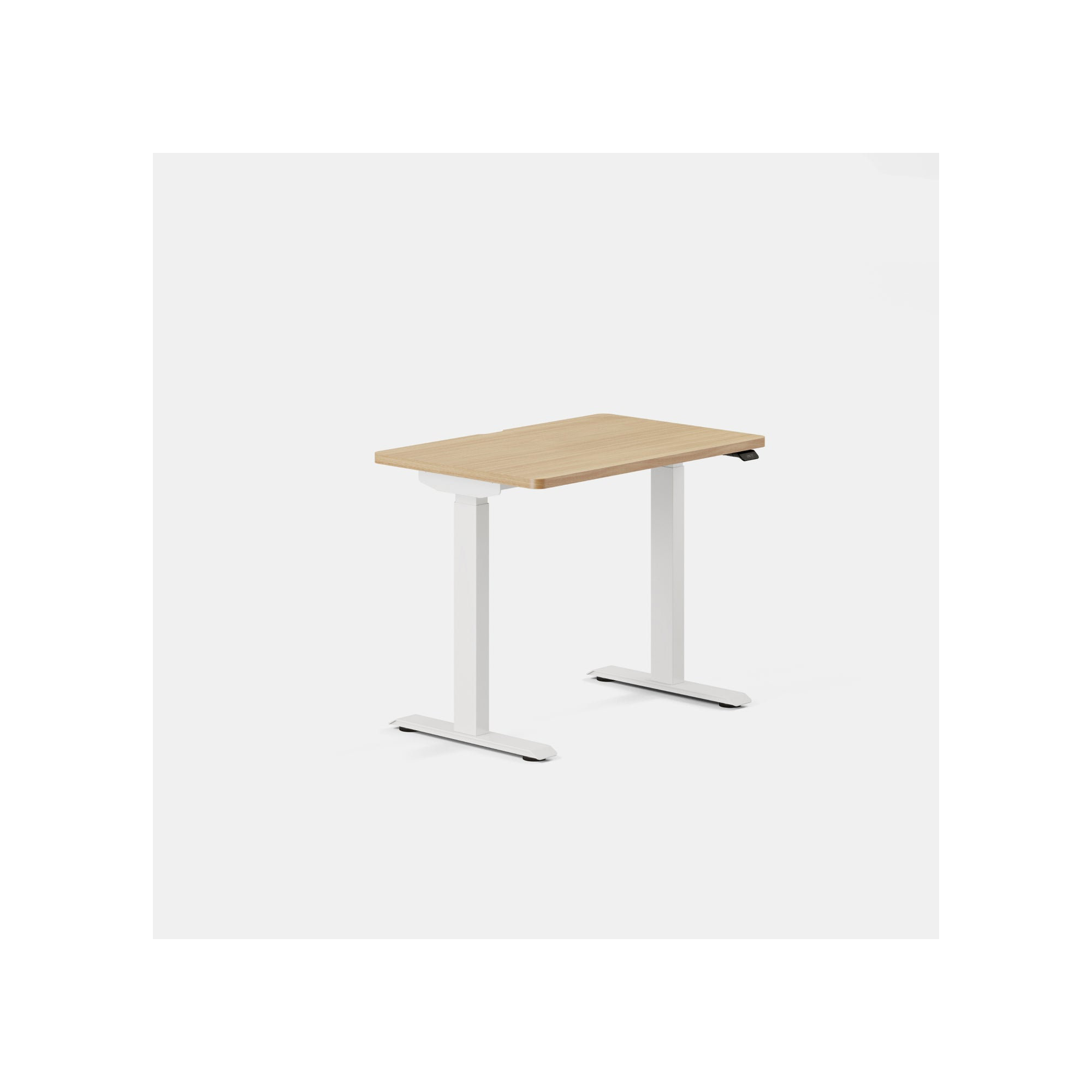 Duo Standing Desk, 47.3" H x 36" W x 24" D, Woodgrain, White