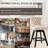 Velvet Swivel Tufted Wooden Barstools Set of 4-1486017465