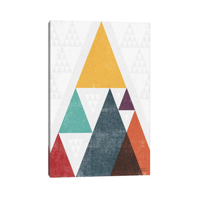 Mod Triangle Iii V2 Retro I by Michael Mullan - Wrapped Canvas Gallery-Wrapped Canvas Giclée