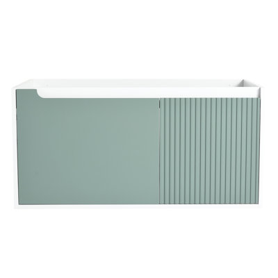 Meuble-lavabo moderne 40 po, menthe, charnières de porte à fermeture en douceur, meuble-lavabo 40 po avec tiroirs, fermeture en douceur, peu encombrant