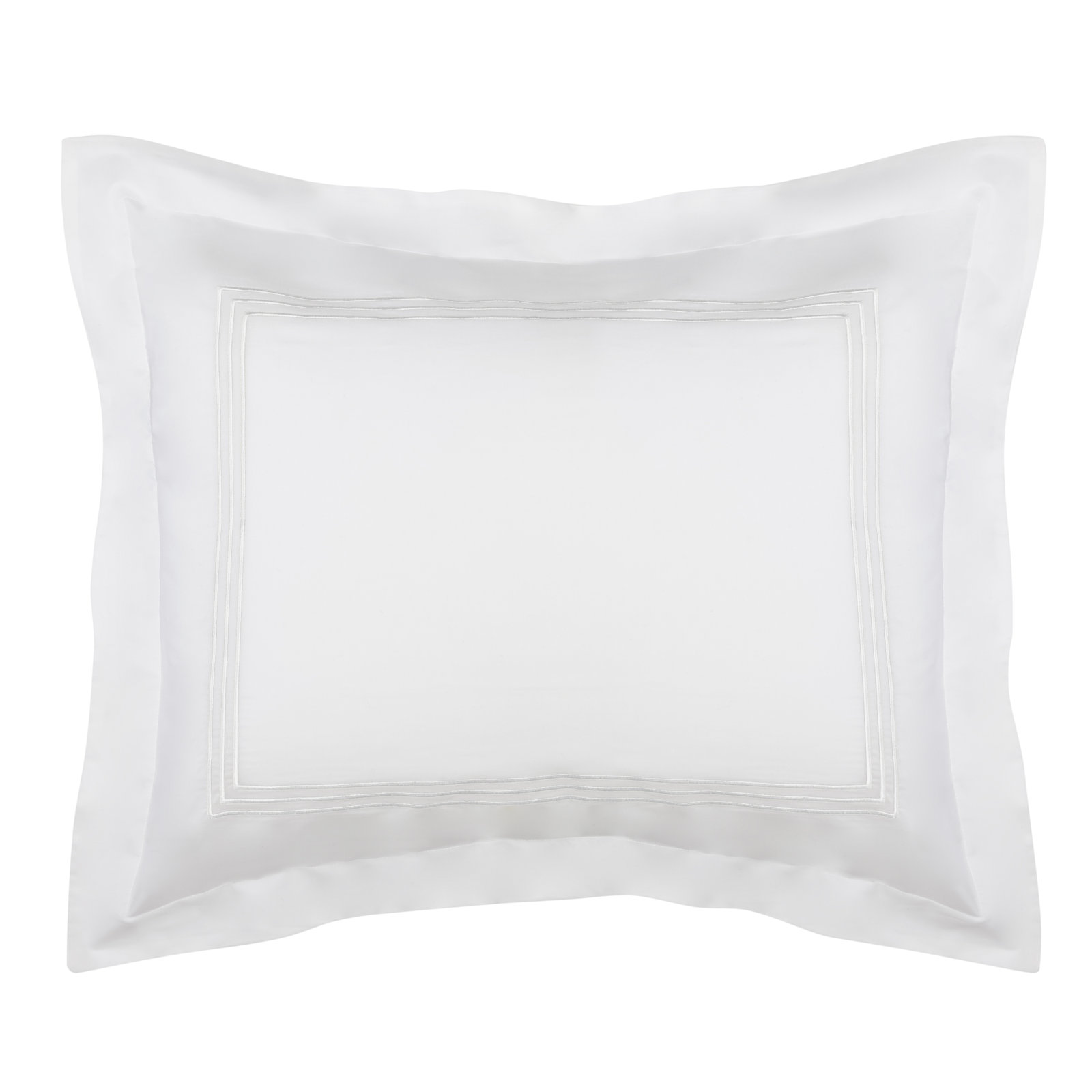 Norma Cotton Blend Pillow Sham, White, Standard