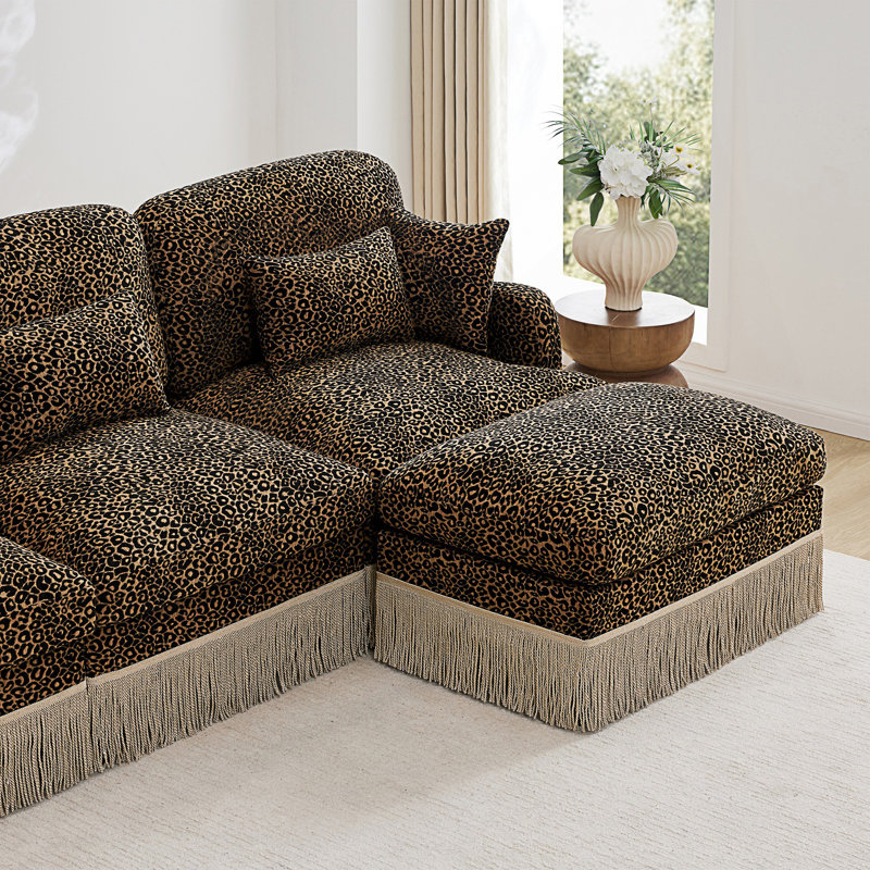 Canapé Comfy Leopard, Brown Chenille