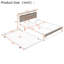 Base de lit moderne en métal avec lit gigogne USB-207274738