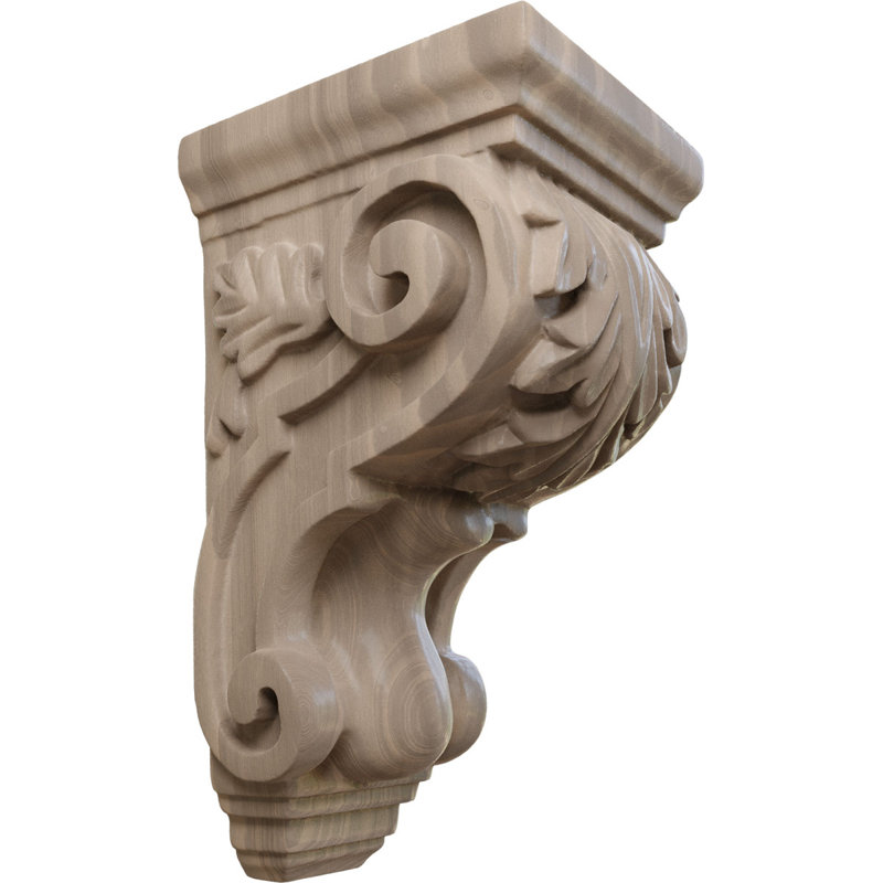 Petit corbeau traditionnel Acanthus, Noyer