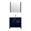 Meuble-lavabo de salle de bain 36 po X P 18,25 po D, dessus en céramique, ensemble de robinet et Miroir-1536476938