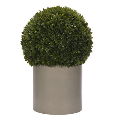 UV RATED | Boxwood Ball, Con Planter, 22wx22dx33h