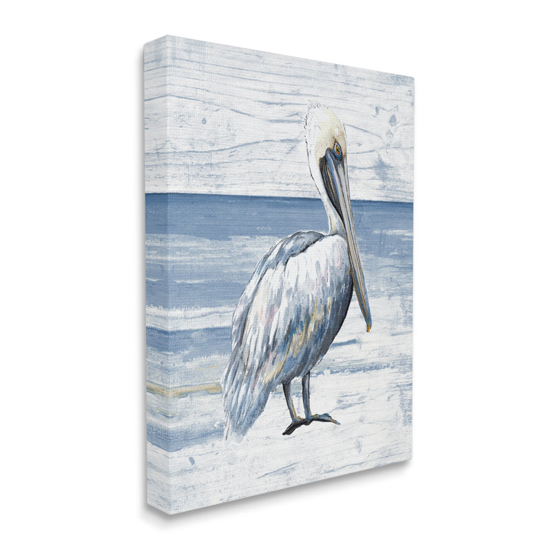 Motif de planches rustiques Pelican par Patricia Pinto, H 30 po x l 24 po x P 1,5 po
