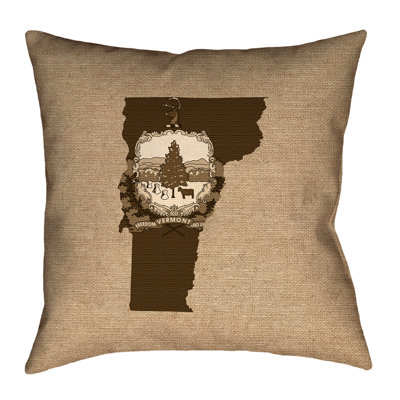 Coussin de drapeau Vermont Katelyn Smith