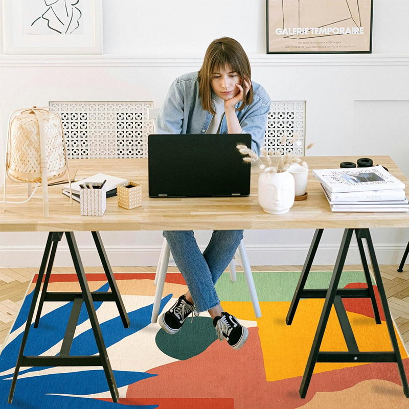 Tapis de chaise de bureau pour plancher de bois franc, ordinateur Easy Glide 60 po x 45 po