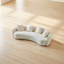 Ensemble de salon modulaire incurvé 102 po avec 4 coussins - pouvant accueillir 3 adultes, design en forme de C, rembourré beige Boucle