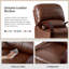 Fauteuil inclinable standard en cuir véritable Hardge-248566282