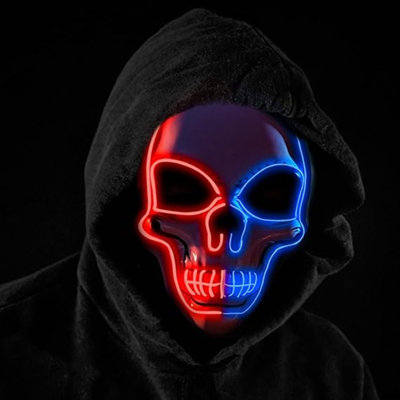 Halloween Mask LED Light Up Costumes Scary Mask For Party Supplies Favor