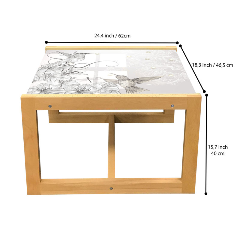 Jaiyan Trestle Coffee Table, 40cm H x 46.5cm W x 62cm D