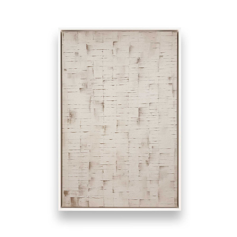 Impression sur toile texturée «Tranquility I», H 18,75 po x l 12,75 po x P 1,75 po, Cadre flottant blanc opaque