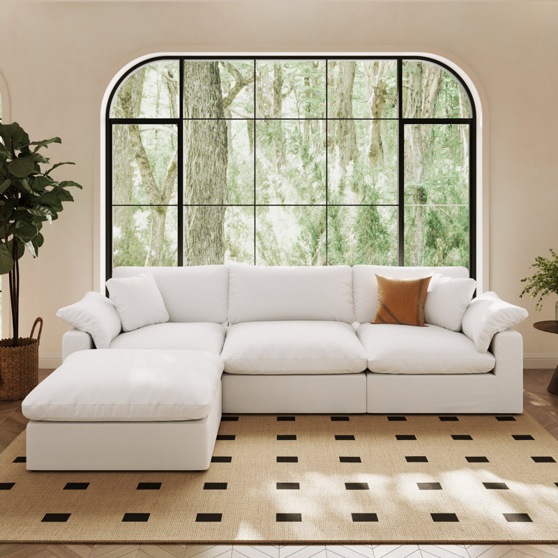 Canapé modulaire surdimensionné Cloud, 4, Blanc