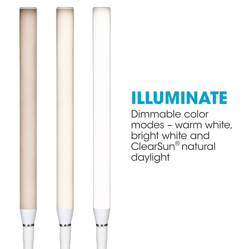 OttLite Extended Reach LED Desk Lamp, White