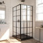 Ensemble de douche carrée encadrée de l 36 po x P 36 po x H 74,75 po French Corner