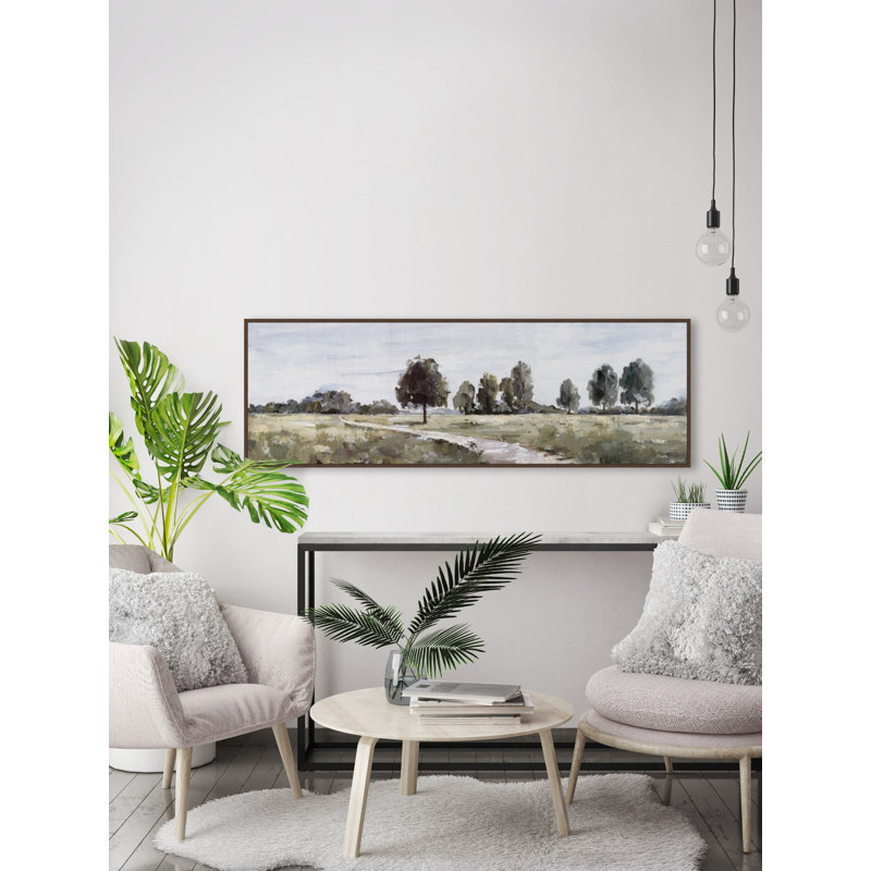 I See My Path 1 Piece Floater Frame Painting on Canvas, 25cm H x 76cm W x 3.81cm D