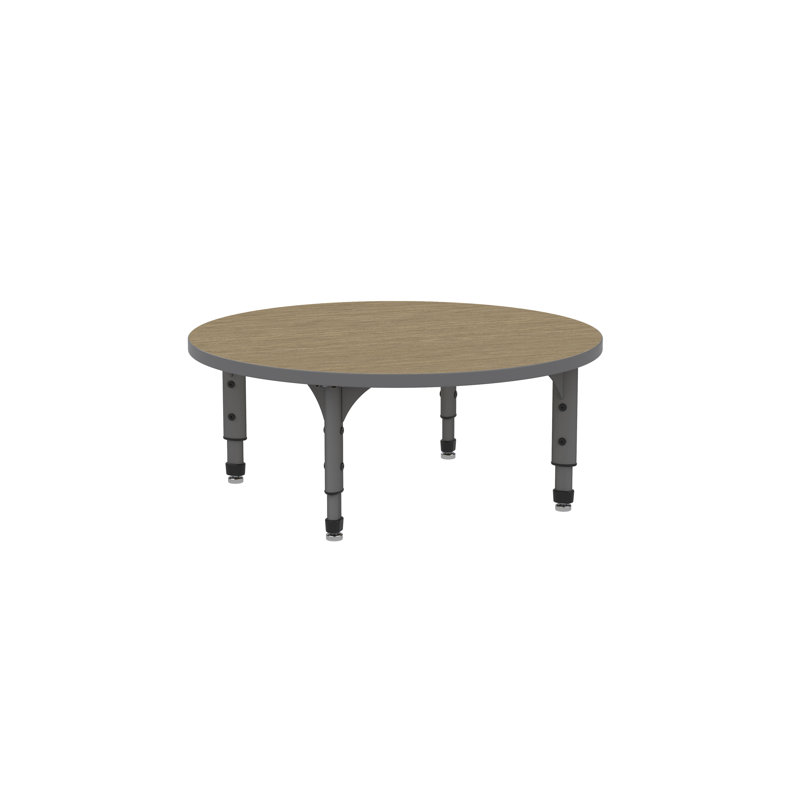 Apex Series Adjustable Round 4 Students Activity Table, 15" H x 36" L x 36" W, Asian Knight