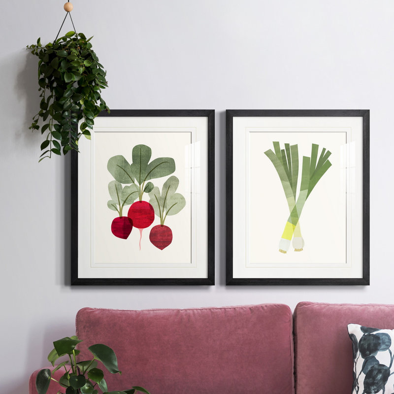 «Organic Veg I», reproduction encadrée de qualité supérieure - prête à être accrochée