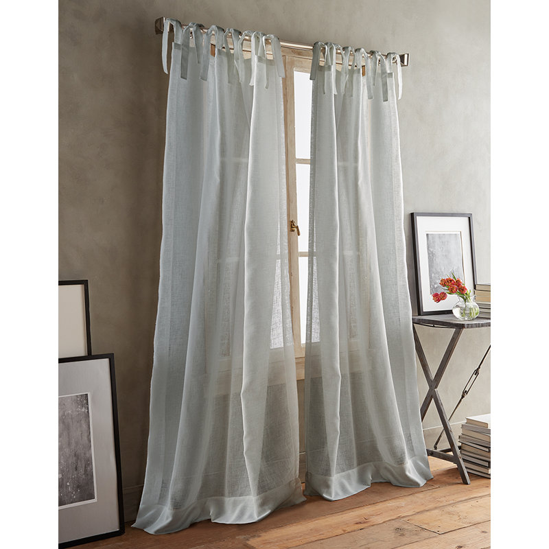 Rideaux et rideaux de cravate unis Paradox, L 50 po x L 84 po, Argent