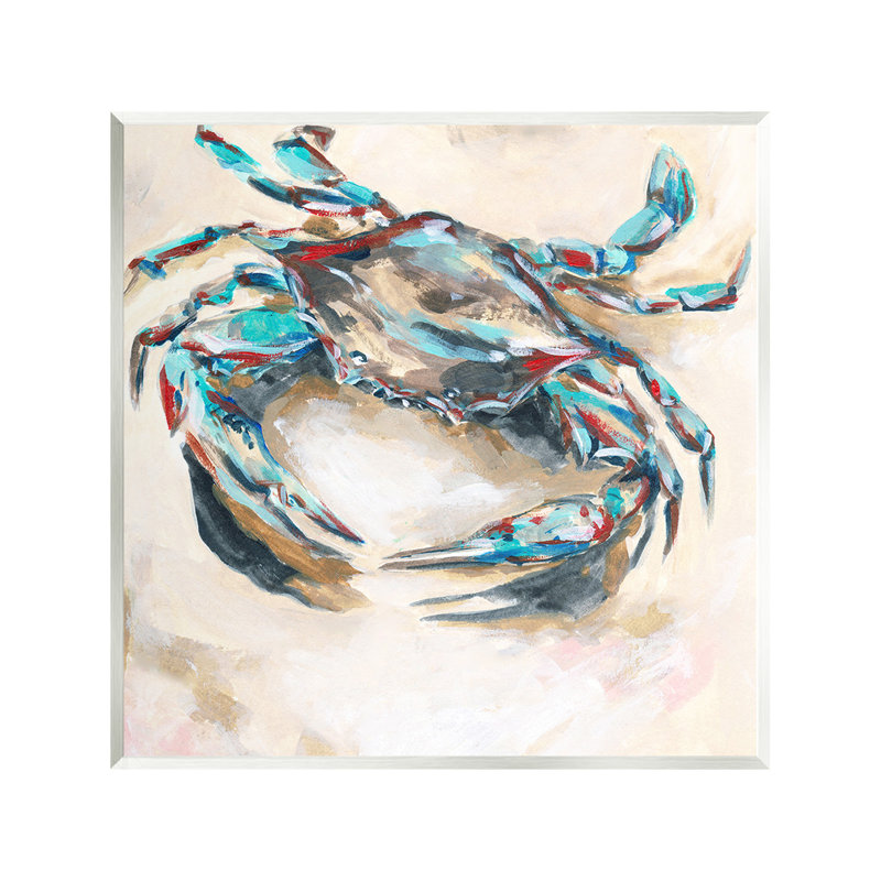 Art mural abstrait abstrait crabe nautique par Melissa Wang
