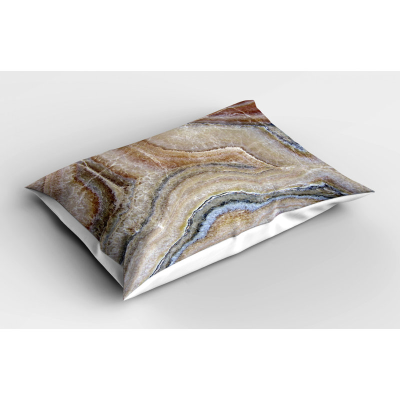 Marble Polyester Abstract Sham Set, Twin