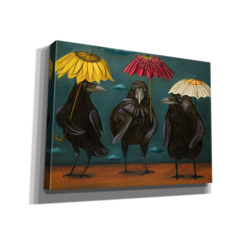 " Ravens Rain " by Leah Saulnier, 40" H x 54" W x 1.5" D