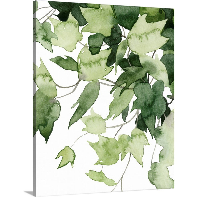 Art mural sur toile Emerald Vines II, Toile tendue, H 30 po x l 24 po
