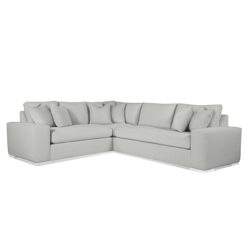 Canapé modulaire Memphis, Accoudoir à gauche (vu de face), Blanc givré, Rayures bleu marine 0220-61
