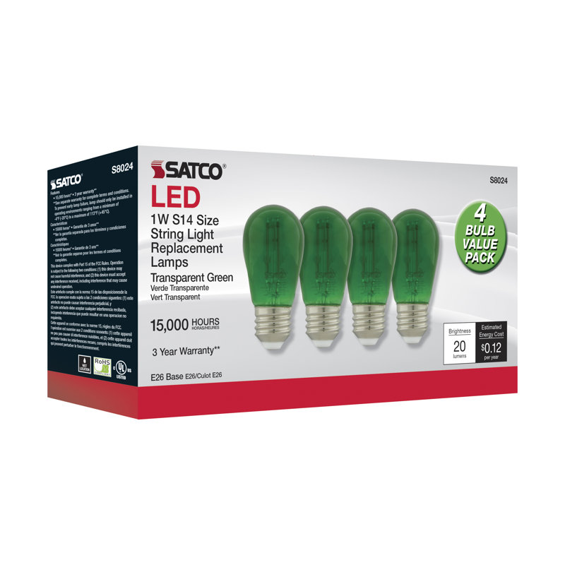 1 Watt Green LED Bulb
