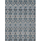 Bali Geometric Area Rug in Platinum/Sky Blue/Teal