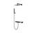 Brass Shower System Mixer Set, 8-10" Square Rainfall & Handheld，Matte Balck-118708352