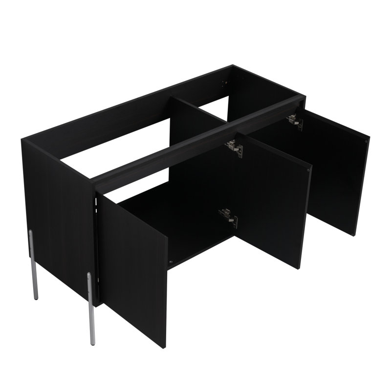 Meuble-lavabo autoportant 48 po avec portes à fermeture douce (ensemble KD) 48 po - évier inclus