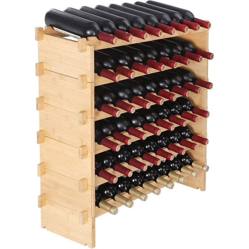 Support à vin modulaire empilable, 48 bouteilles à 6 niveaux, ...