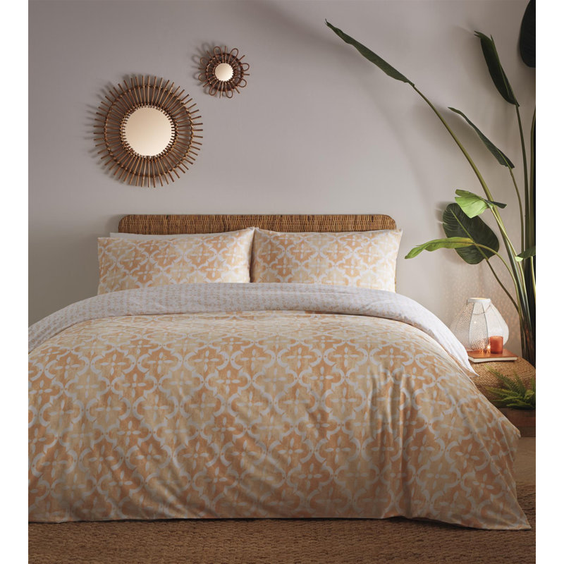 Villarreal Geometric Duvet Cover Set with Pillowcases, 100 x 135 cm