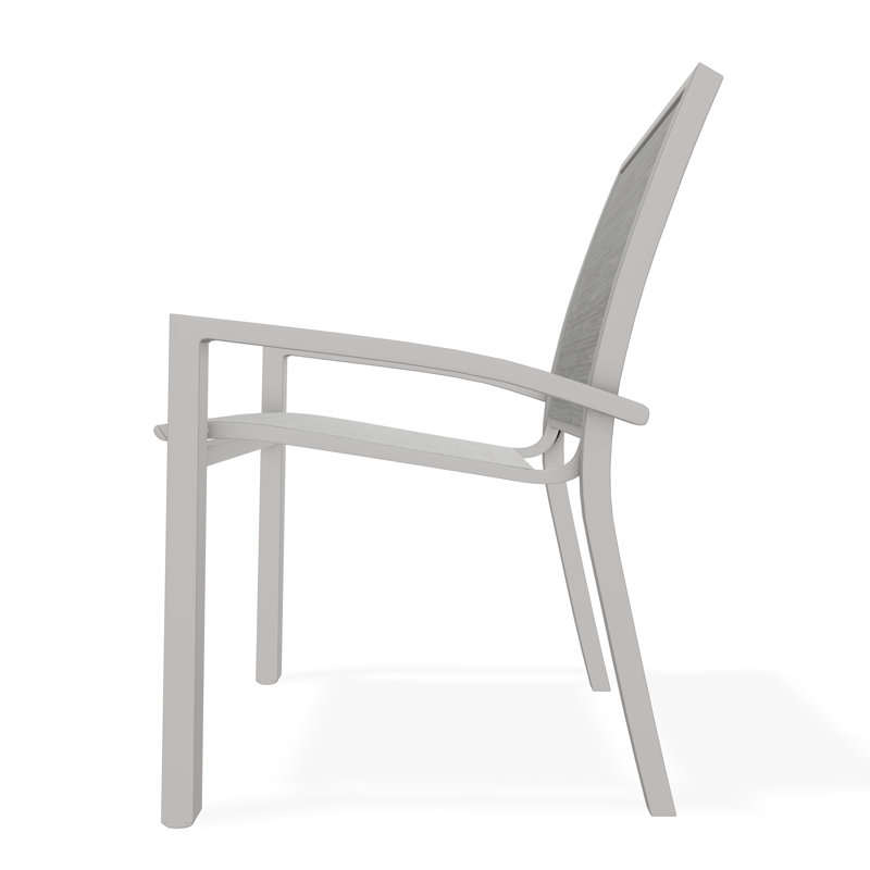 Kendall Outdoor Dining Chair, Warm Gray, Brooks