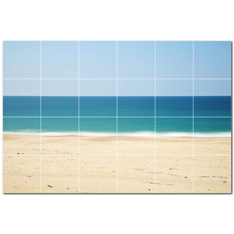 Murale en céramique satinée 6 "x 6" Beach Photo